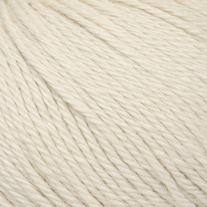 Origins - 100% Baby Alpaca Yarn Wool Set of 6 Skeins (300 Grams) DK Weight Made in Peru Natural Colors (Undyed) Heavenly Soft Perfect for Knitting and Crocheting (Ivory Cloud, Origins 6 Skeins DK)