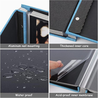 Zesthouse Photo Album Self Adhesive Pages, 60 Pages Magnetic Scrapbook Albums with Sticky Page, Photos Album Holds 8x10 & 5X7 & 4x6 & 6x8 & 3x5, Large Picture Book Ideal Gift for Family Wedding Baby