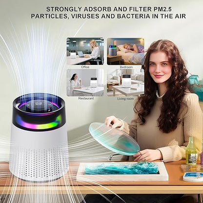 Epoxy Resin air Purifier, with Filter Element Purifier with Night Light Mode, Resin molding and Casting air Filtration System, epoxy Tool Accessories consumables