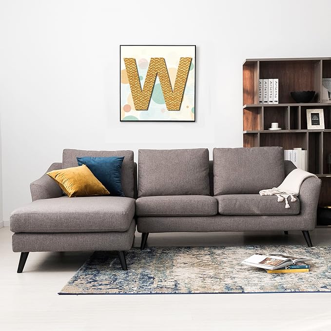 12 Inch Wooden Letter W, 1/4 Inch Thick Large Unfinished Wood Letter for DIY Crafts Home Wall Decor