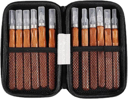 Wood Carving Kit -Small Sharpening Stone | 12 Piece Whittling Woodworking Tools for Beginners Carpenter Engraver, Artists, Vegetable, Soap, Fruit Craft Model Making