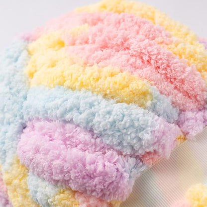 Macaroon Jumbo Chunky Chenille Yarn for Crocheting, Thick Plush Yarn for Hand Knitting Blankets, Super Soft Bulky Yarn for DIY Projects, 2 Jumbo Pack