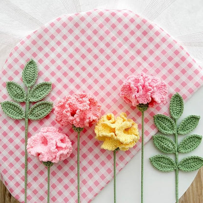 Lily's Lyric Flower Crochet Kit | Carnation & Ash Leaf | Step-by-Step Video Tutorial for Adults Teenagers | Craft Gift Idea DIY Home Decoration