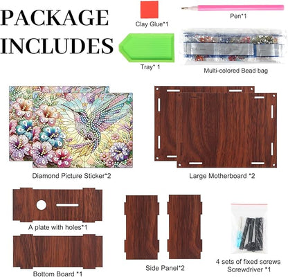 DIY Diamond Painting Money Box Kit, Bird Adult 5D Diamond Art Money Box, Creative Coin Diamond Art Storage Jar, Suitable for Birthdays, Christmas, Home Decor Handicraft Gifts