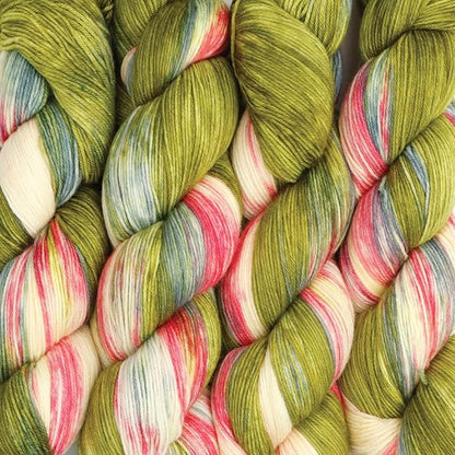 KnitPro Symfonie Hand Dyed Yarn | Extra Fine Merino Wool & Polyamide Blend for Knitting & Crocheting, Fingering Weight, Oeko-TEX Certified 400m, 100g Skein | Terra Variegated Summer Romance