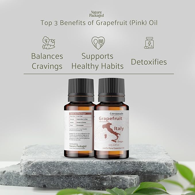 Nature Packaged Grapefruit Essential Oil - Direct from Citrusmade in Sicily- Pure Essential Oil for Diffusers and Aromatherapy | 100% Pure Therapeutic Grade (2LBS)