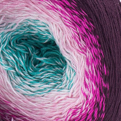 2 Skein/Pack Yarnart Flowers Gradient Yarn, Each Ball 8.8 Oz (250gr) / 1094 Yards (1000m), 55% Cotton 45% Acrylic, Superfine Fingering Weight for Knitting and Crochet, 301 - Burgundy Mint