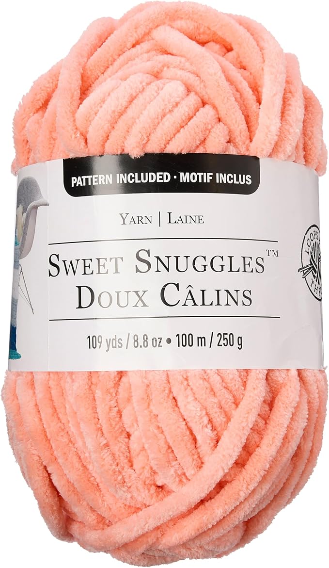 Loops & Threads Sweet Snuggles Yarn - Yarn for Knitting, Crochet, Weaving, and Arts & Crafts - Orange, Polyester, 8.8 oz