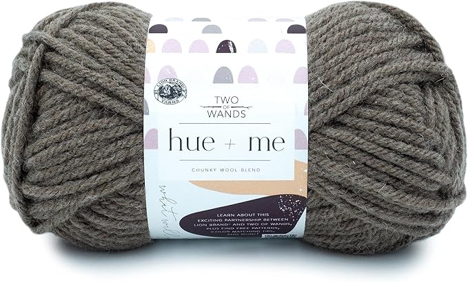 Lion Brand Yarn, Hue + Me Chunky Yarn for Crocheting, Knitting, and Crafts, Terra, 1 Pack