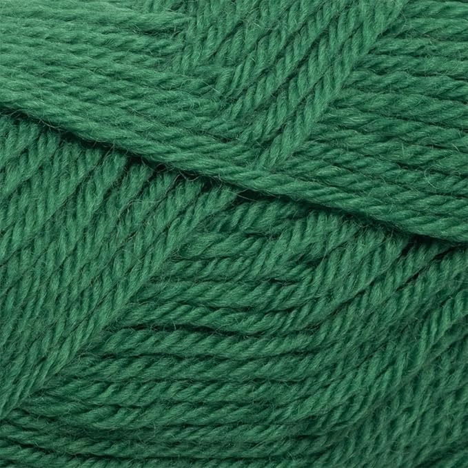 Knit Picks Wool of The Andes Yarn Pack - 10 Skeins of Green 100% Wool Worsted Weight Yarn (Grass)