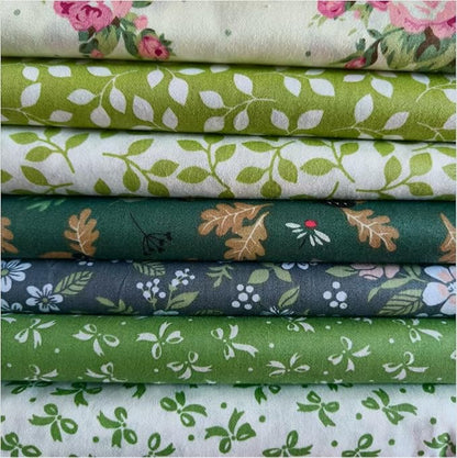 7Pcs 9.8"*9.8"(25cm*25cm) Cotton Fabric DIY Making Supplies Quilting Patchwork Fabric Fat Quarter Bundles DIY for Quilting Cotton Patchwork Cushions (Grey, 25 * 25cm)