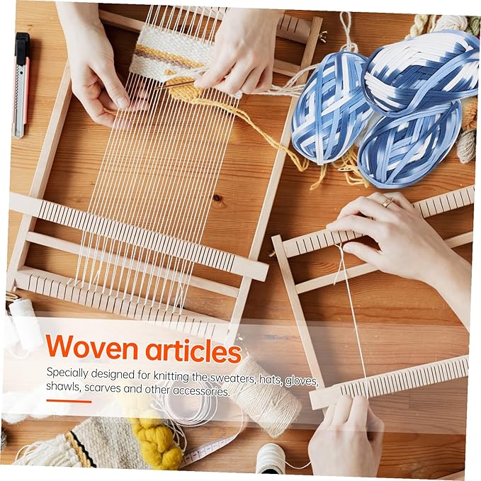Bundles Colored Cotton Yarn Hand Knitting Crochet DIY Kit for Sweaters Scarves Hats Throws Soft Flexible Weaving Loom Yarn Craft Material
