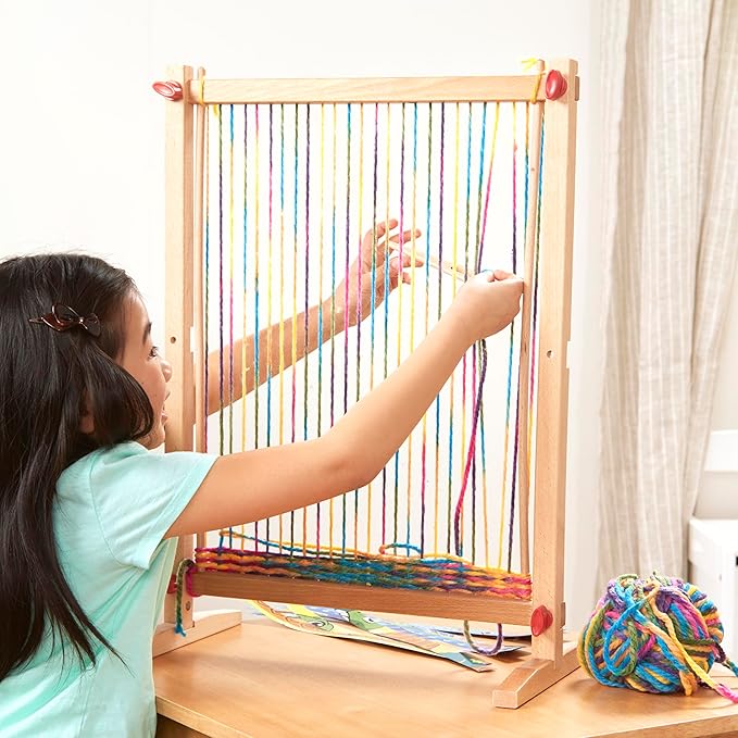 Melissa & Doug Wooden Multi-Craft Weaving Loom: Extra-Large Frame (22.75 x 16.5 inches)