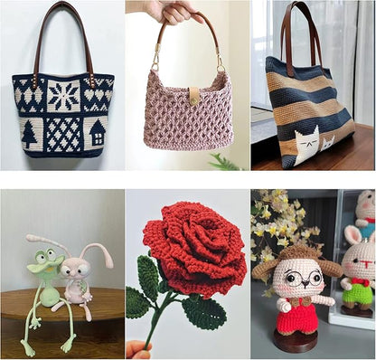 100% Cotton Crochet Bag Cord 2mm 170m Macrame Cord 2mm Crochet Thread Macrame Rope Gift for Knitter (Light Blue)