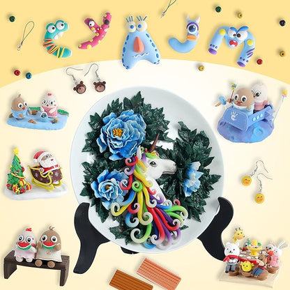 Polymer Clay 72 Colors, Modeling Clay for Kid Sets - Includes Sculpting Tools and Accessories with Storage Case - Ideal Holiday Gift for Children, Adults and Beginners