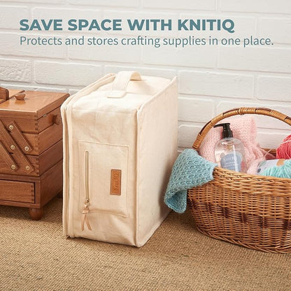 KnitIQ Pack of 9 Blocking Mats for Knitting and Crocheting - Extra Thick Blocking Boards for Crochet Projects - Block Mats for Knitting with Circular Gridlines, 150 T-Pins, and Storage Bag