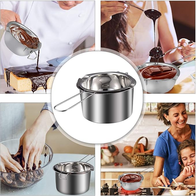 Healifty Double Boiler Pot 10.6 Inch Candle Melting Pot for Wax Heating Candy Making Chocolate Melting Fondue Set