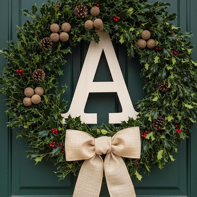 12 Inch Large Wooden Greek Letter Alpha, Large Unfinished Wood Letters for Home,Wooden Alphabet Letters for Wall Decor, DIY Crafts, Parties Wedding Christmas Home Decoration, Letter A