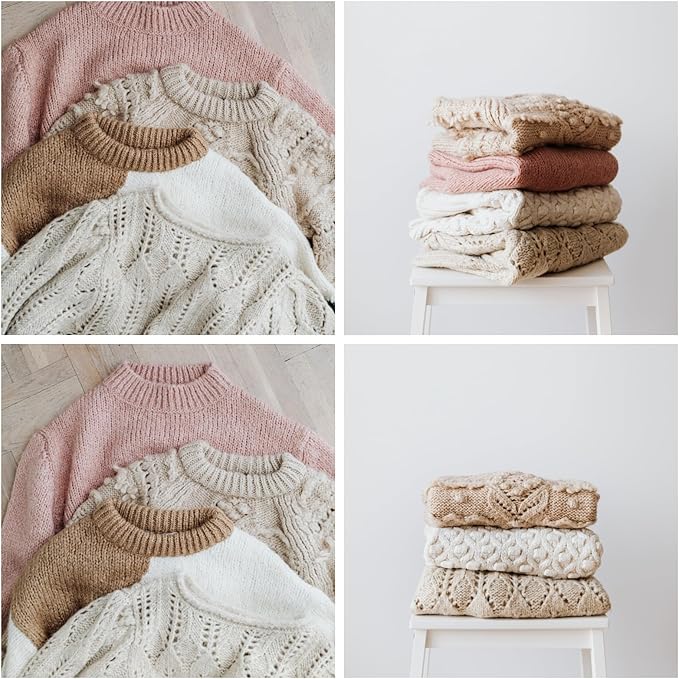 Facai Blend Merino Wool Yarn for Knitting - Worsted Weight,197yds (3.5oz) Ball, Ideal for Sweaters, Scarves, and Accessories (3, Off-White)
