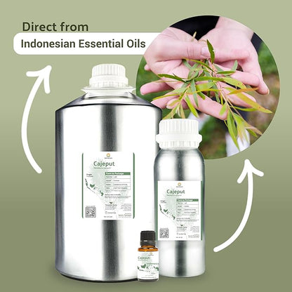 Nature Packaged Cajeput Essential Oil (22lbs) - Direct from Central Java, Indonesia - Essential Oils for Diffusers Aromatherapy; Essential Oils for Body; Massage Oils | 100% Pure Therapeutic Grade