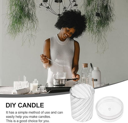 NUOBESTY DIY Plastic Spiral Candle Mold Manual Aromatherapy Candle Making Mould for Handcrafted Wax Melts Crafting Tool and Handmade