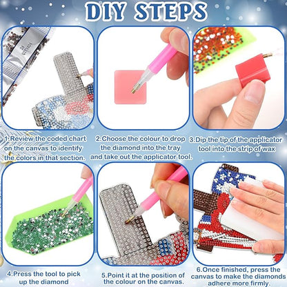 Cinnvoice 12 Pcs Seasonal Diamond Art Wreath Kits Holiday 5d DIY Diamond Art Hanging Signs Winter Spring Ornaments for Wall Door Decoration(Cross)