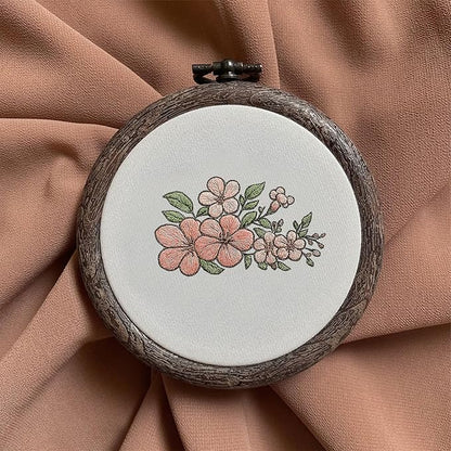 ORIGACH 4 Sheets Large Water Soluble Embroidery Patterns Stabilizers - Pre-Printed Floral, Plants, Mushroom & Bonsai Designs - Stick & Stitch Embroidery Paper for Hand Sewing Lovers