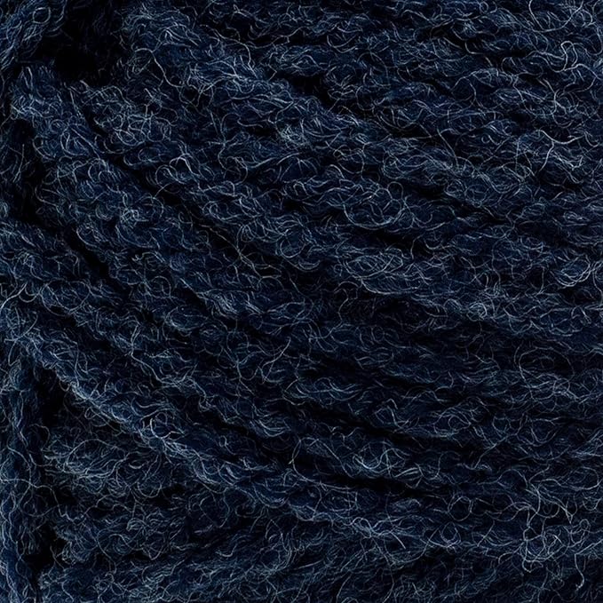 Lion Brand Yarn, Hue + Me Chunky Yarn for Crocheting, Knitting, and Crafts, Peacoat, 3 Pack