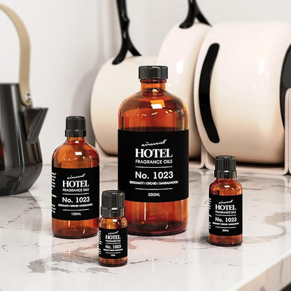 AirScent Hotel Diffuser Oil No. 1023 Inspired by The Baccarat Hotel Scent - Love Affair Fragrance Oil for Ultrasonic and Waterless Diffusers and Crafting - 120 mL, 4 fl oz Glass Bottle with Dropper