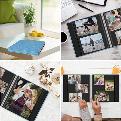 Zesthouse Photo Album Self Adhesive Pages, 60 Pages Magnetic Scrapbook Albums with Sticky Page, Photos Album Holds 8x10 & 5X7 & 4x6 & 6x8 & 3x5, Large Picture Book Ideal Gift for Family Wedding Baby