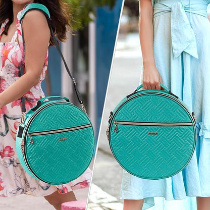 | Round Embroidery Bag - Storage Organizer with Multiple Pockets for Cross Stitch & Embroidery Kits