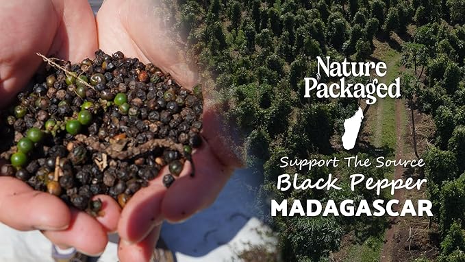 Nature Packaged Black Pepper Essential Oil - Direct from Madagascar Farms - Steam Distilled - Aceite Pimienta Negra for Aromatherapy, Massage, Diffuser, DIY Candle and Soap Making - 2lbs