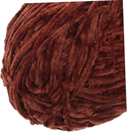 Hand-Knitting Wool Yarn for Crafts DIY Projects Soft Skin-Friendly Medium Thickness Crochet and Knitting Wool Yarn Bundle for Beginners and Home Sewing Coffee