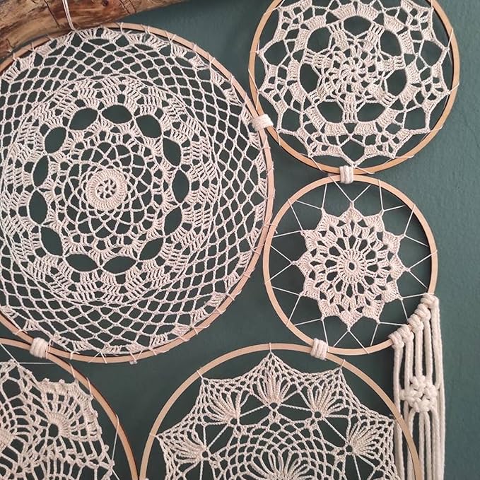 2 Pack 2.75'' Embroidery Hoop, Guofa 7CM Round Beech Wood Cross Stitch Hoops, Hanging Embroidery Frame Hoop for Decoration