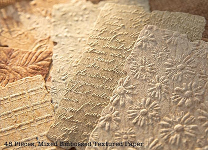 168 Sheets Scrapbook & Embossed Textured Paper Assorted Set - 6 Pack Mixed Special Papers for Scrapbooking Planner Bullet Junk Journal Supplies Collage Card Embellishment 2.4x3.2, 3.4x4.9 Inch