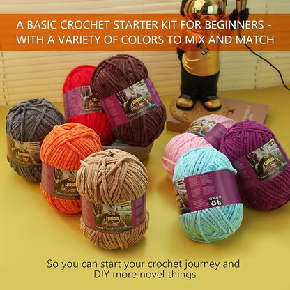 Baby Blanket Yarn for Crocheting - 1 Pack of 200g/7oz Chunky Chenille Yarn for Knitting Blankets Amigurumi - #6 Super Bulky - 174 Yards Soft Thick Plush Yarns (1, Goose Yellow)
