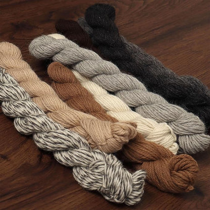 Origins Limited Collection - 100% Baby Alpaca Yarn Wool Set of 8 Hanks (200 Grams) DK Weight Made in Peru Natural Undyed Colors Heavenly Soft Perfect for Knitting and Crocheting (Assorted Colors, DK)