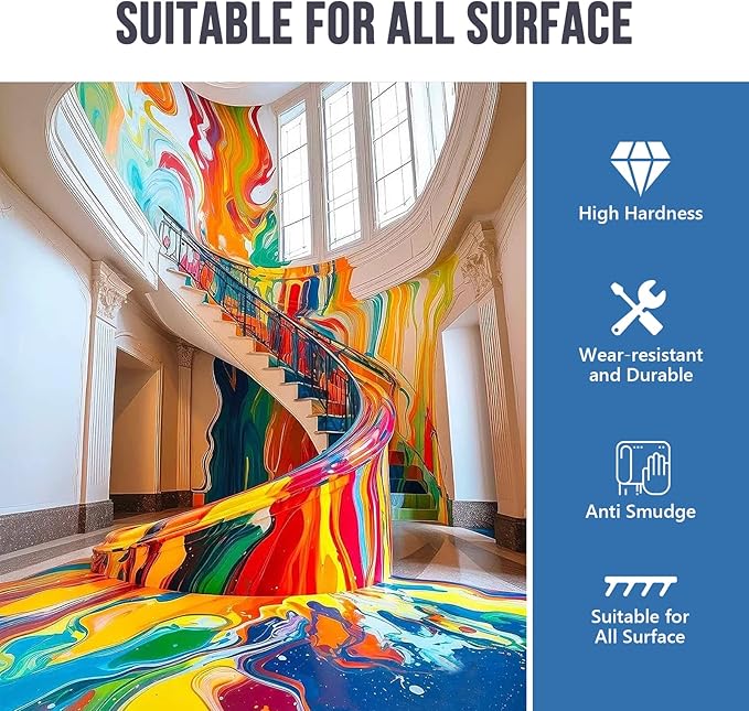 Epoxy Resin 1 Gallon - Crystal Clear Epoxy Resin Kit - Self-Leveling, High-Glossy, No Yellowing, No Bubbles Casting Resin Perfect for Crafts, Table Tops, DIY 1:1 Ratio