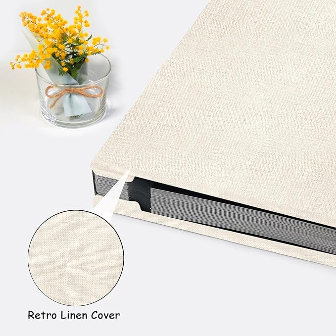 Zesthouse Photo Album Self Adhesive Pages, 60 Pages Magnetic Scrapbook Albums with Sticky Page, Photos Album Holds 8x10 & 5X7 & 4x6 & 6x8 & 3x5, Large Picture Book Ideal Gift for Family Wedding Baby
