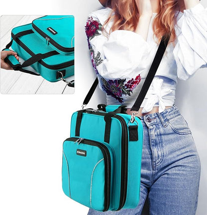 | Large Embroidery Project Bag - Cross Stitch Supplies Organizer - Embroidery Kits & Storage Bag - Organizer for Floss, Loops (Bag Only)