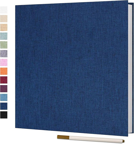 Vienrose Large Photo Album Self Adhesive for 4x6 5x7 8x10 Pictures Scrapbook Album DIY Scrap Book 40 Sticky Pages with A Metallic Pen
