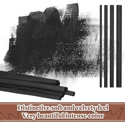 Gueevin 60 Pcs Willow Charcoal Sticks, Willow Charcoal, Artists, Beginners, Students, Perfect for Sketching, Drawing, Shading, and Fine Art Christmas Gifts for Art (2-4mm，4-5mm，5-7mm，7-9mm)
