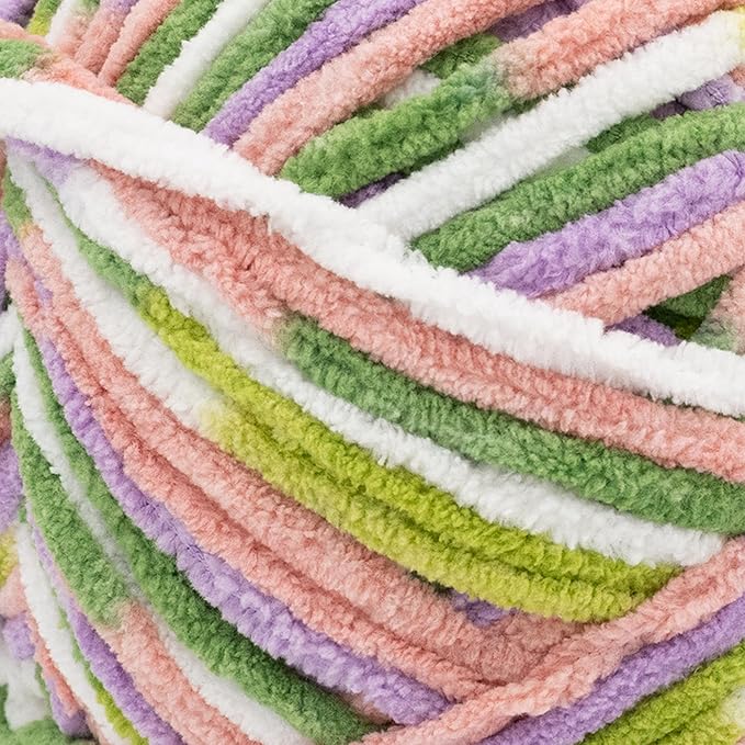 Lion Brand Yarn, Cover Story Favorite Blanket Yarn for Knitting and Crochet, 223 Yards, Bloom, 1 Pack