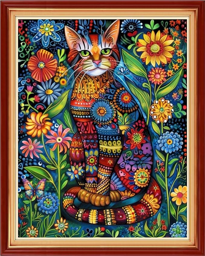 Artvxeay Stamped Cross Stitch Kits | Embroidery Kits for Beginners Craft Kit Needlepoint for Adults Supplies DIY 11CT- (Colourful Fox 16x20 inch)