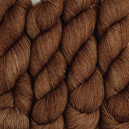 KnitPro Symfonie Hand Dyed Yarn | Extra Fine Merino Wool & Polyamide Blend for Knitting & Crocheting, Fingering Weight, Oeko-TEX Certified 400m, 100g Skein | Terra Semi-Solid Jaggery