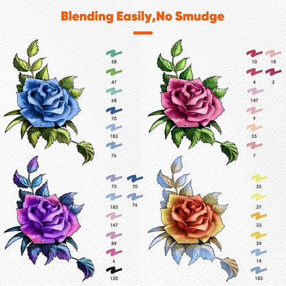 Soucolor Alcohol Markers, 131 Dual Tip Permanent Artist Art Marker for Adult Coloring, Sketching and Illustrations, with Case for Easy Storage, Alcohol Based Markers for Book Painting and Card Making