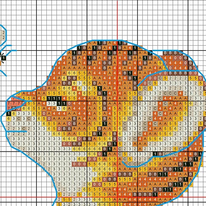 Maydiyer Cross Stitch Kits Stamped Full Range of Embroidery Starter Kits for Beginners DIY 11CT Easy Patterns Embroidery Kit for Girls-Tiger and Bee 9×9.5 inch