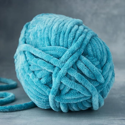 Loops & Threads Sweet Snuggles Yarn - Yarn for Knitting, Crochet, Weaving, and Arts & Crafts - Blue, Polyester, 8.8 oz