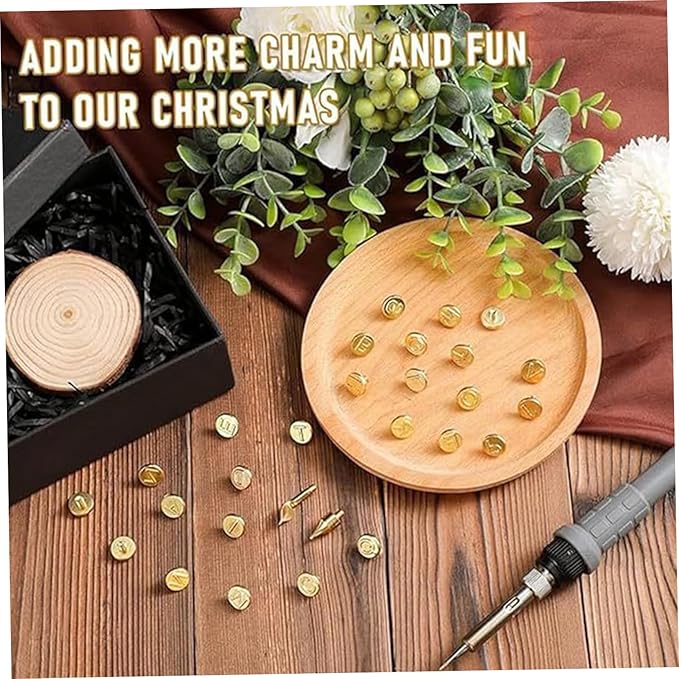 Wood Burning Letter Kit, 28PCS Creative DIY Carving and Embossing Set for Craft Making