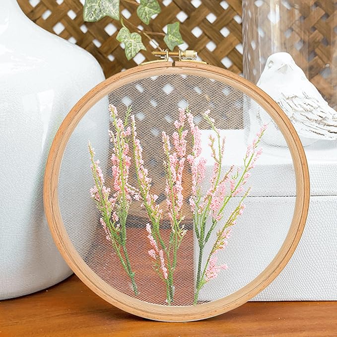 2 Pack 2.75'' Embroidery Hoop, Guofa 7CM Round Beech Wood Cross Stitch Hoops, Hanging Embroidery Frame Hoop for Decoration